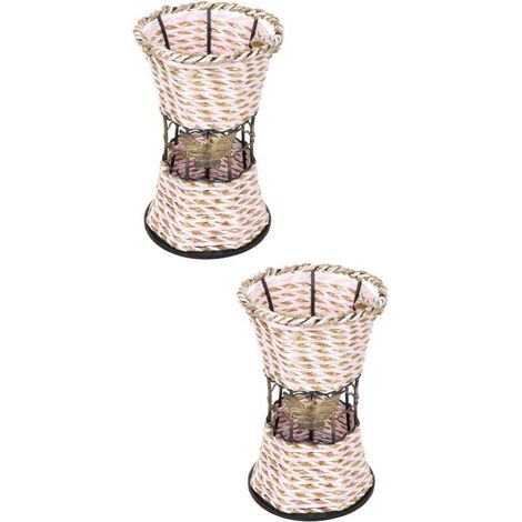 4pcs Rattan Vase Tissé Vase Rustique Fer Art Art Cadre Ferme Ferme Décorative Farmous Sèche Faux Fleur Vase Vase Porte- Usine Floral Conteneur Floral Pour La Décoration De La (1/5)