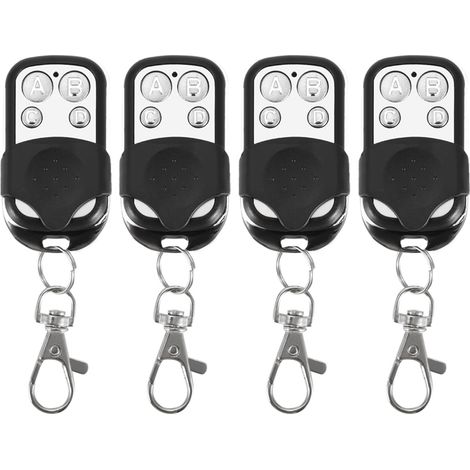 Lot de 4 télécommandes sans fil universelles clonées pour voiture, porte de garage, portail, 433,92 MHz (1/5)