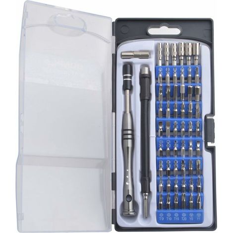 Kit of 57 pieces Magnetic Precision Screwdriver Bits Multi-function Repair Tools with 54 Bits Ideal for Mobile Computer Smartphone, Laptop, Watch, Toys, Glasses (1/5)