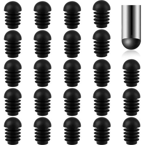 24 runde Kappen mit 16 mm Außendurchmesser, Kunststoffrohreinsätzen, Stuhlbeinkappen, gewölbte Kunststoffrohr-Schutzkappen (1/5)