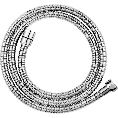 Flexible de douche de haute qualité, 1,5 mètre de long, en acier inoxydable, Metaflex double-lock 1/2, chromé. (1/5)