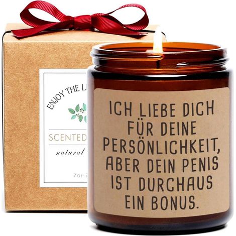 Lustige Duftkerze für Freund Ehemann einzigartiges Valentinstagsgeschenk (1/5)
