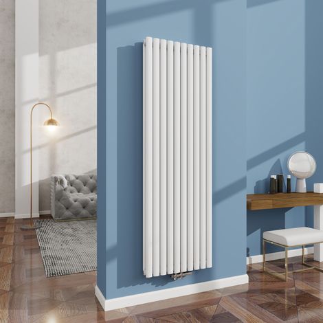 AICA Design Röhren Heizkörper Paneelheizkörper Vertikal Mittelanschluss Doppellagig 1800x590mm Weiß (1/5)