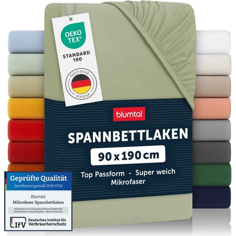 Lenzuolo Microfibra con Angoli 25-27 cm Verde Oliva (1/5)