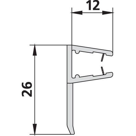 Kermi Glasabdichtung senkrecht x1, 4089, 2000mm, passend bis Serienhöhe 2000mm, 6025181