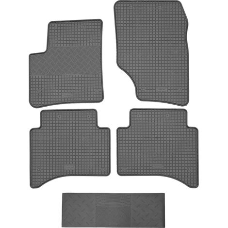RIGUM 902815 Fußmatten + 900101 Abdeckung - Porsche Cayenne I SUV von 2002-2010, Leichtmetall, OVAL, vorne und hinten - EINBAU