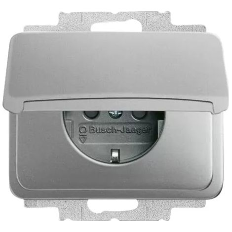 Busch-Jaeger 20 EUK-266 SCHUKO® Steckdosen-Einsatz mit Klappdeckel (1/2)
