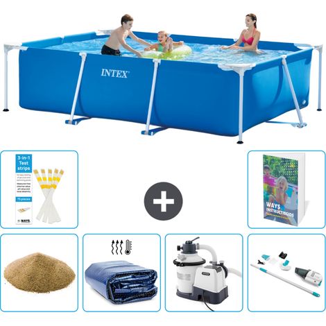 Rechteckiger Frame Pool - 300x200x75 cm - 7-teilig S89