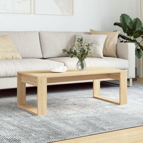 Couchtisch, Wohnzimmertisch, Beistelltisch, Sonoma-Eiche, 102 x 50 x 35 cm, Holzwerkstoff, 45372 (1/4)