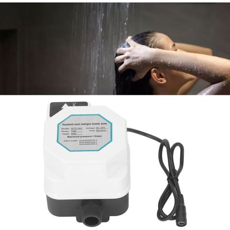 Pompa booster per acqua da 24 V, ABS, mini, abbastanza automatica, G1/2, DC, per doccia, per giardino domestico, 100-240 V, 75 W, spina UE. (1/5)