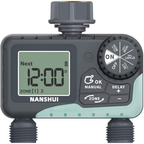 Ce programmateur d'arrosage bidirectionnel dispose de fonctions manuelles, automatiques et rapides, est facile à utiliser et possède un écran LCD, permettant un réglage flexible des heures d'arrosage (1/5)