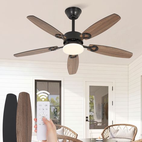GBLY Ventilatore da Soffitto Silenzioso Pale Doppia Faccia Luce Dimmerabile Telecomando Salone Camera