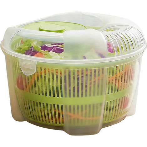Essoreuse à salade manuelle amovible lavable, filtre lave-légumes pour préparation de farces à raviolis cuisine (1/5)