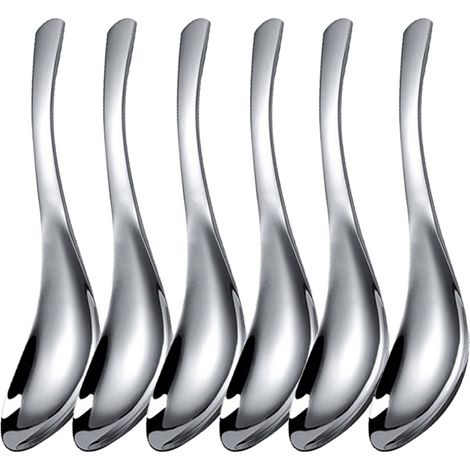 Cuillères à soupe épaisses et robustes, en acier inoxydable de qualité supérieure, lot de 6.