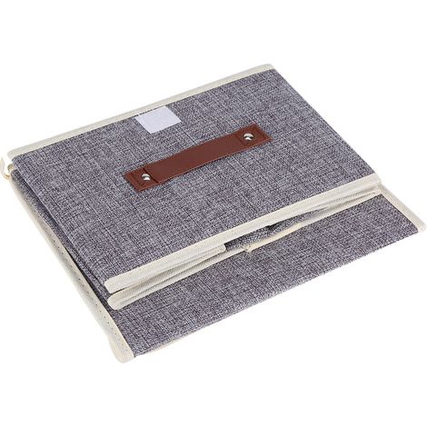 Boîte de rangement pliable pour vêtements, jouets et livres, organisateur d'armoire gris (1/5)