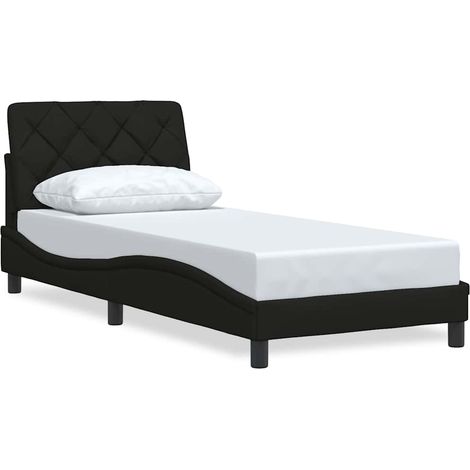 Maison Exclusive - Bettgestell ohne Matratze Schwarz 90x200 cm St (1/5)