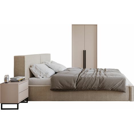 Conjunto de dormitorio Calcalo 111, Beige