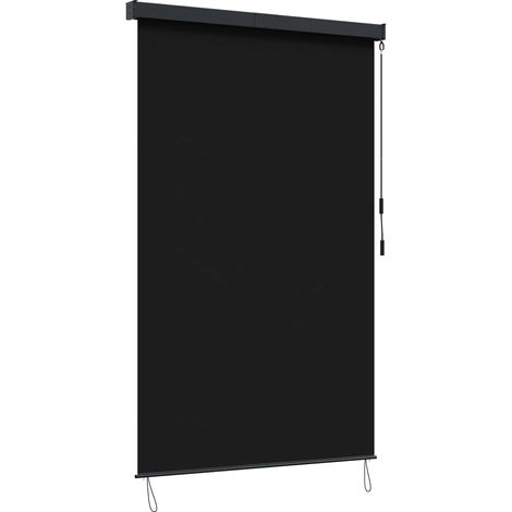 vidaXL Roller Blind Black 180 x 250 cm Fabric and Aluminum