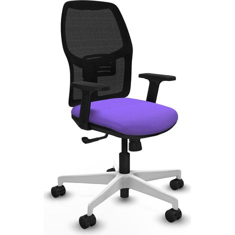Silla de oficina piqueras y crespo Alfera negro tela base blanca (1/2)