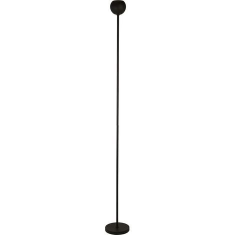 Lampadaire métal GU10 180 cm abat-jour boule noir lampadaire rétro