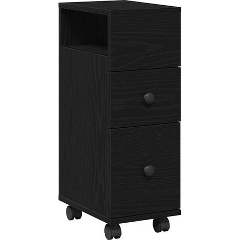 Maison Exclusive - Set di mobili per il bagno Rovere Nero 33 x 23 x 65 cm