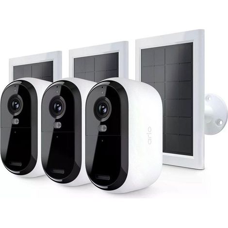 ARLO Cámara de vigilancia Pack de 3 cámaras Essential 2K + 3 Paneles solares (1/5)