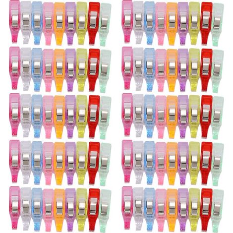 Lot de 90 pinces à coudre, plastique, bureau, broderie, outil de quilting polyvalent et robuste (1/5)