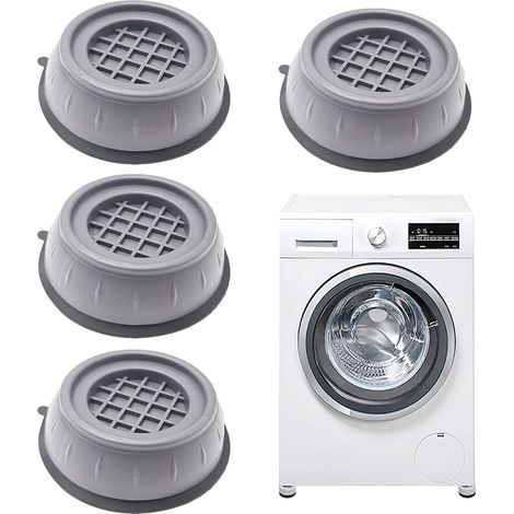 Amortisseur De Vibrations Pour Machine A Laver - 4 Pièces - Semelle En Caoutchouc Anti-Dérapante - Compatible Avec Machines À Laver Et Sèche-Linge - Lot De 4 (1/5)