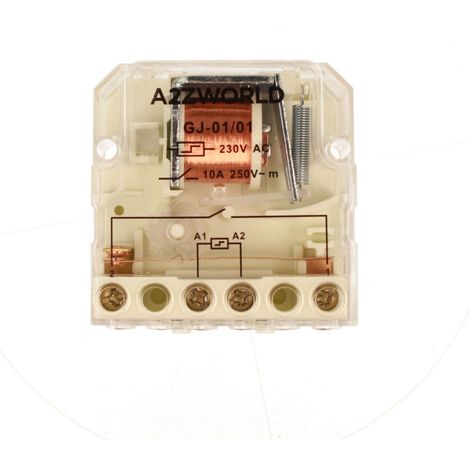 Relè Passo Passo Elettromeccanico Impulse Relay 1 Contatto NO 10A 220V AC IP20 Con Circuito Bobina e Contatti Separati