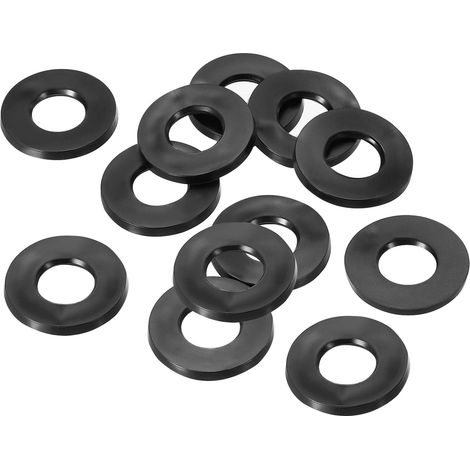 Joint Plat En Caoutchouc M8, Lot De 12, Diamètre Intérieur 8mm, Diamètre Extérieur 18mm, Épaisseur 1.5mm, Joint D'étanchéité Pour Robinet, Tuyau D'eau, Boulon De Fixation, Noir (1/5)