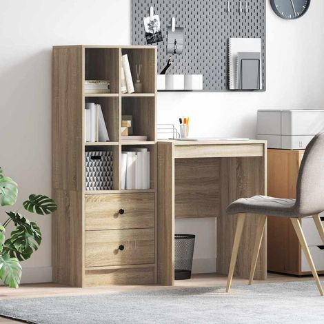 vidaXL Desk Sonoma Oak 105.5 x 50 x 127 cm 2 pcs