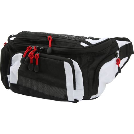 Sacoche de ceinture moto Oxford réglable, grande capacité, banane de course tout-terrain, blanc (1/5)