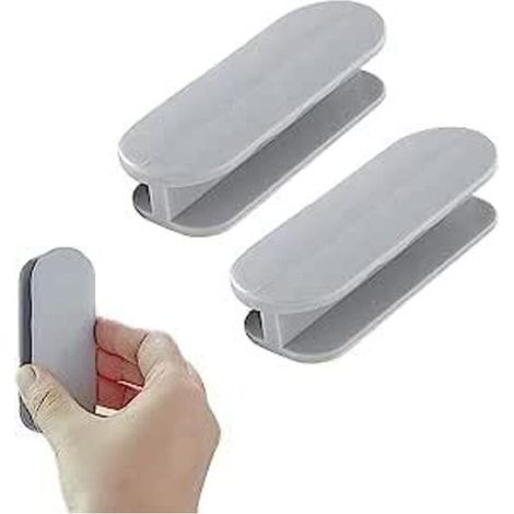 Poignée de Meuble Autocollante, Poignée De Porte Extérieure, 2 Pièces Poignet De Porte Autocollante, Poignées De Porte, Poignet Ventouse Baie Vitrée, Poignet De Porte Exterieur, Gris (1/5)