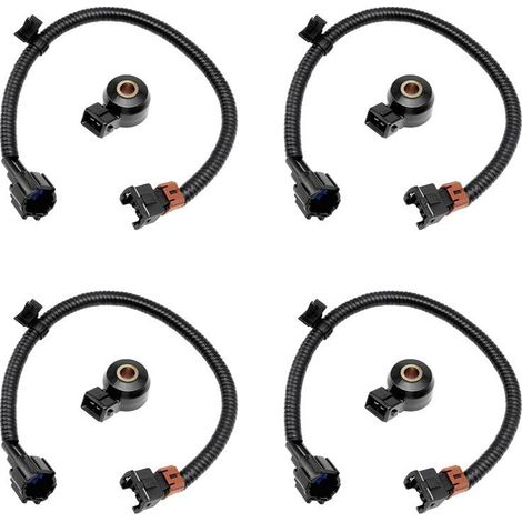 Quattro sensori di detonazione e relativi cablaggi per pickup Altima Maxima G20 J30 dal 1995 al 2004, codici 22060-30P00 e 24079-31U01.