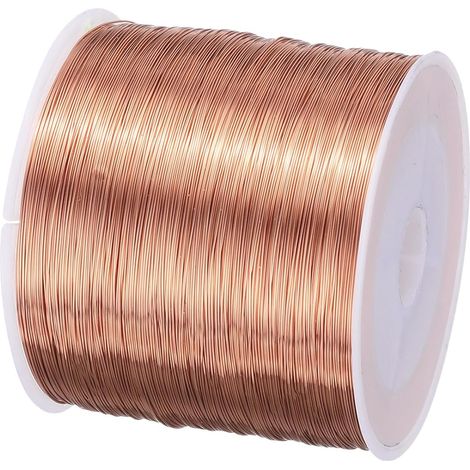 Fil de Cuivre Émaillé de 0,25 mm, 1378 Pieds, Fil de Bobinage Magnétique Émaillé, 200 g, pour Transformateurs et Inducteurs (1/5)