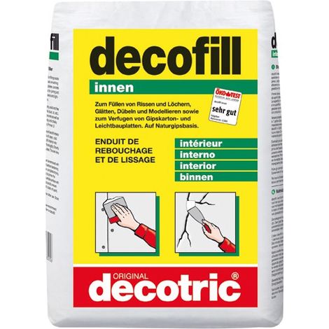 Decofill Lisciatura Patching Intonaco 10Kg Sack, Decotric All'Interno