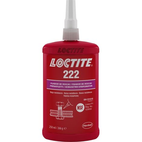 Fijador baja resistencia loctite 222-250ml