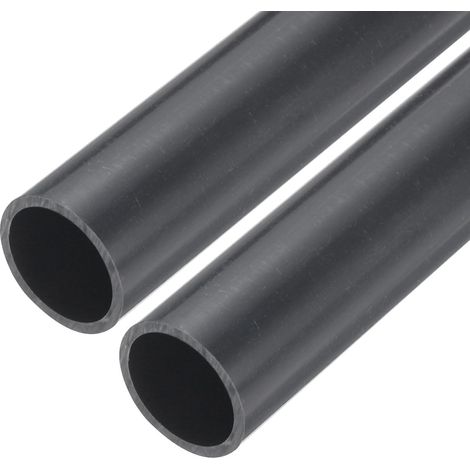 Tube PVC Rigide Tuyau Rond Tuyau Matériel 22.2mm ID 26mm OD 9" Longueur Gris Foncé Haute Résistance pour D'Eau, Bricolage, Gaine Câble 2Pièces (1/5)