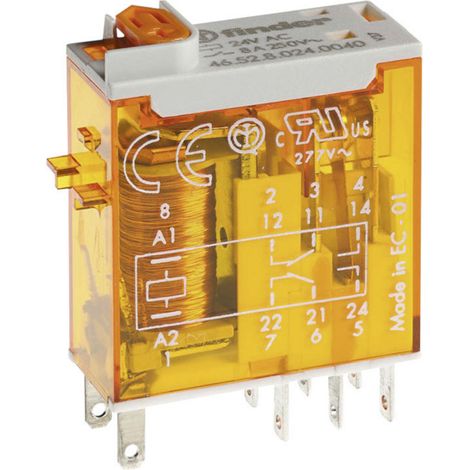 Finder 46.52.8.048.0054 Steckrelais 48 V/AC 8 A 2 Wechsler 1 St.