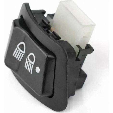 Phare universel pour moto avec interrupteur à 3 positions (démarrage, klaxon, clignotants), compatible avec scooters, quads et cyclomoteurs. (1/2)