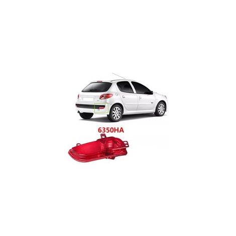 Luz antiniebla trasera izquierda 6350HA – Plástico ABS duradero – Repuesto para Peugeot 206+ 2009-2012 – Mayor visibilidad en condiciones difíciles