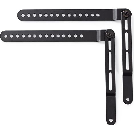 Soporte de barra de sonido compatible con universal conectado al televisor 10 kilos giratorio acero negro