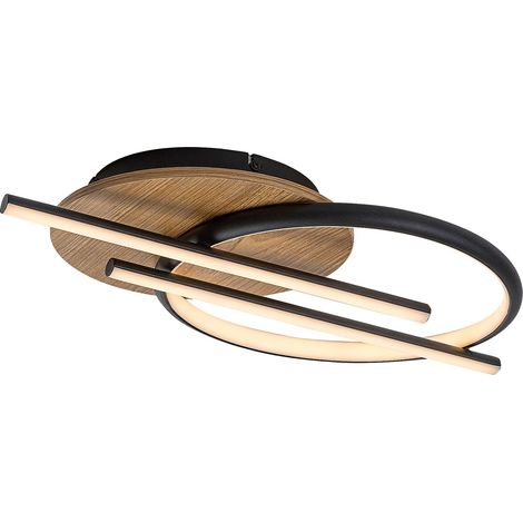 Plafonnier LED Arash moderne bois/noir CCT 40W Rabalux (1/5)