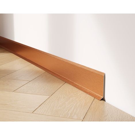 Dekorative Sockelleiste F aus rostfreiem Stahl für Wand und Wand 6cm x 270cm - Kupfer satiniert