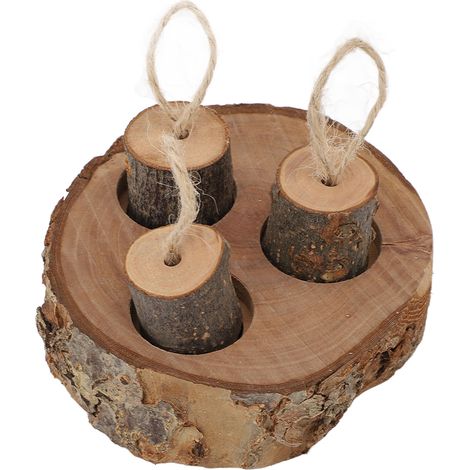Jouet en bois pour hamster, pommier décoratif, jouet d'alimentation pour cochon d'Inde, chinchilla et autres petits animaux, réduisant l'ennui. (1/5)