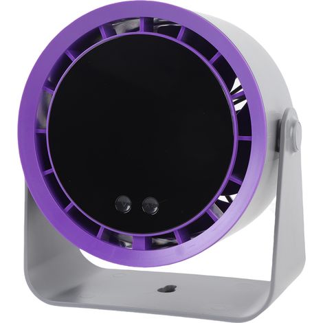 Ventilateur de table turbo 2400mAh rechargeable 100 vitesses circulateur d'air portable écran numérique mural domicile travail voyage noir (1/5)