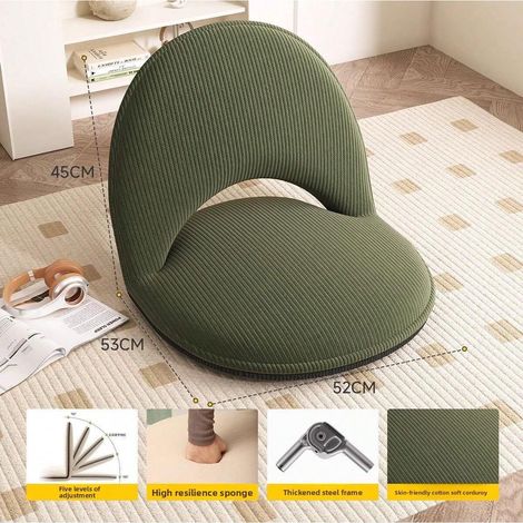 Klappbarer Lazy-Sofa-Stuhl, Rückenstützstuhl für Fenstersitz und Tatami, moderner Einzelsessel für Schlafzimmer (1/3)