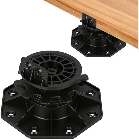 TolleTour Terrassen Verstellfüße Stelzlager für Unterkonstruktion, geeignet für WPC Holz Dielen, Tragfähigkeit von 560-660kg 40-70mm 10 Stück (1/5)