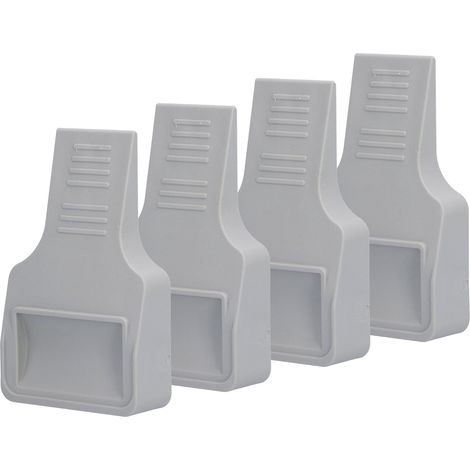4 Roulettes en U Anti-Glisse pour Meubles, Arrêt-Porte Gris pour Canapé Lit Chaise - Lot de 4 Protections (1/5)