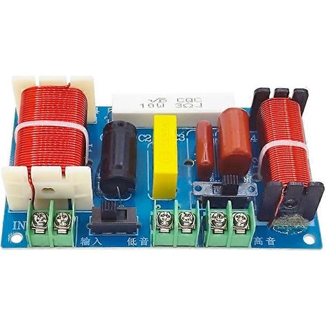 Filtre de séparation audio 2 voies 250 W, fréquence 2500 Hz-3000 Hz, pour haut-parleurs DIY, home cinéma, stéréo Hi-Fi. (1/5)